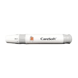 Caresoft 케어소프트 채혈기 1개 + 채혈침100 + 알콜솜100 [케어센스 채혈침 100개입 / 케어센스 알콜스왑] CareSoft Lancet Device 1 + 100 Lancets + 100 Alcohol Swabs [CareSense Lancets 100pcs / CareSense Alcohol Swabs]