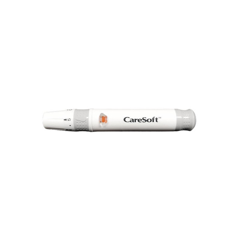 Caresoft 케어소프트 채혈기 1개 + 채혈침100 + 알콜솜100 [케어센스 채혈침