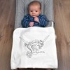Azeeda 'Highland Cow With Flower' Cotton Baby Blanket/Shawl (BY00009188)