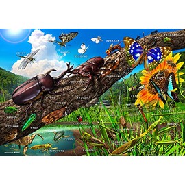 Beverly 100-034 100-Piece Jigsaw Puzzle, Japanese Insects, 10.2 x 15.0 inches (26 x 38 cm), Made in Japan