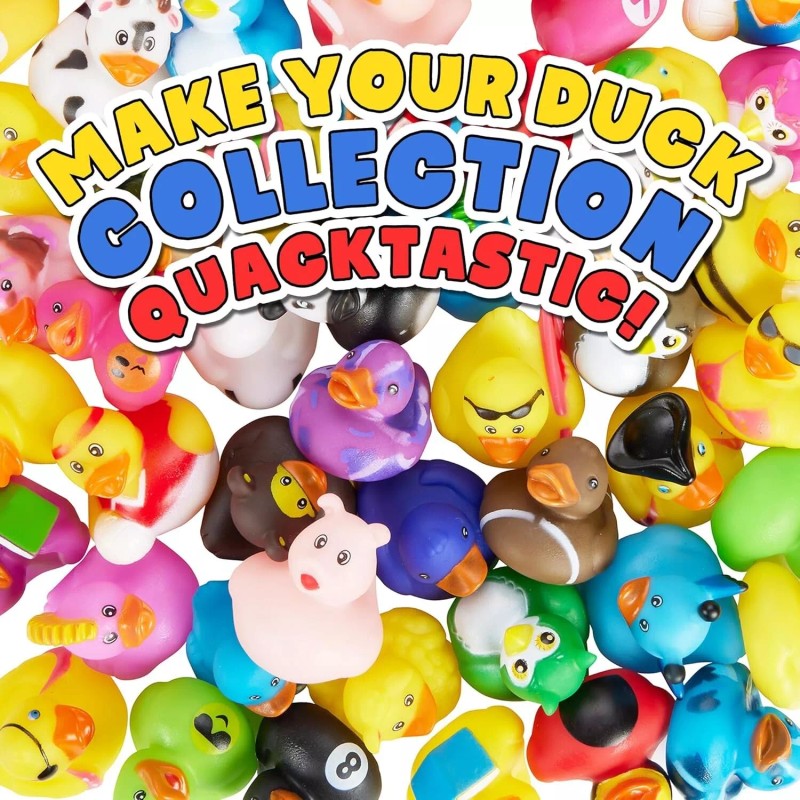 Playbees Assortment Rubber Duck Toy Duckies - 25 Pack -