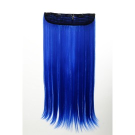 WIG ME UP - YZF-3177-TF2517 Hairpiece Extension Wide Hair Extensions 5 Clips Straight Blue Neon Blue