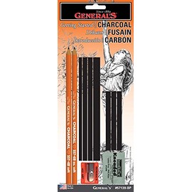 General Pencil 57139-BP Getting Started with Charcoal Set, 11 Piece, Multicolor