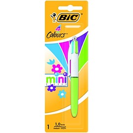 Bic 4 Colours Mini Pen - 1.0mm Medium - Pink, Purple, Turquoise, Green