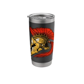 Spartan Warrior Helmet Ancient Greek Mythology Roman History Stainless Steel Insulated Tumbler