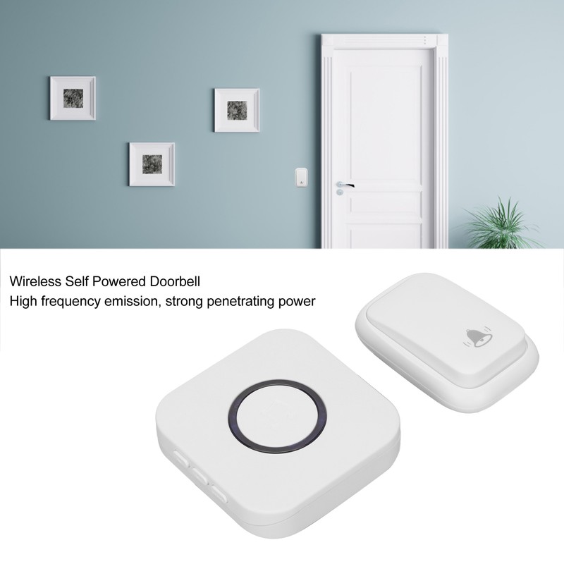 Long Distance Wireless Doorbell Self Powered Waterproof Door Bell Pager