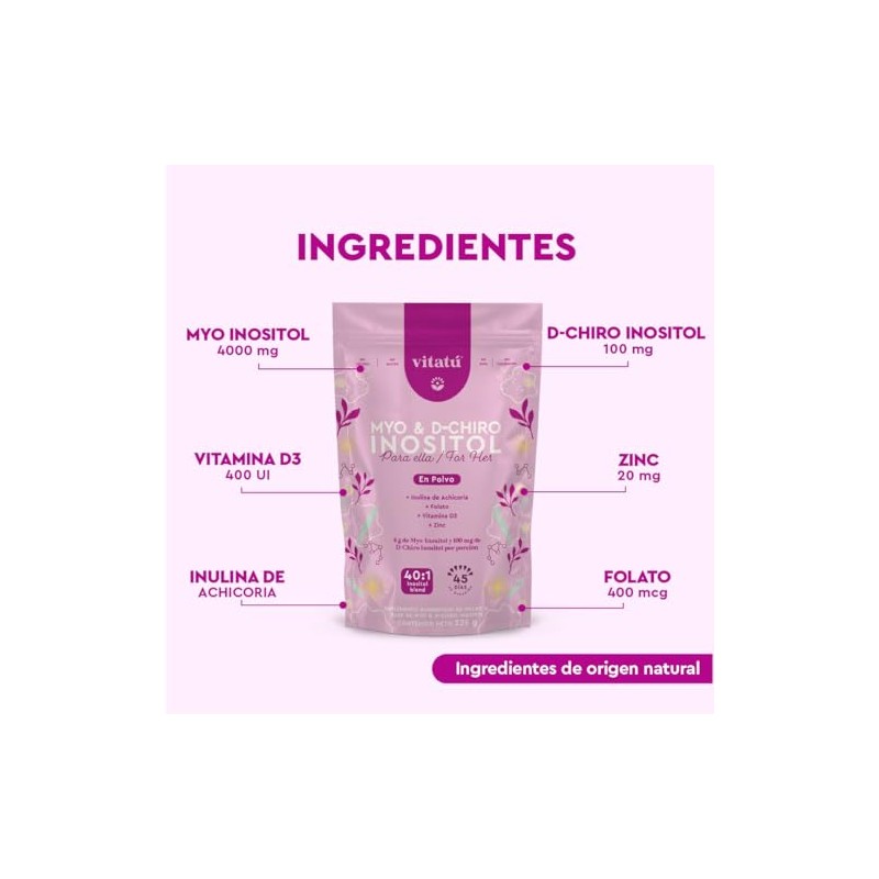 VITATÚ VITALICIOUS NUTRITION - Kit para ella Plus | Inositol+Femsential+Ovalance
