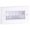 Philex 70436W Double Width Cable Faceplate - White