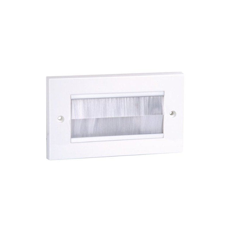 Philex 70436W Double Width Cable Faceplate - White