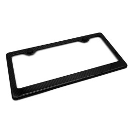 BLVD USA Made 100% Gloss Black Real Carbon Fiber License Plate Frame