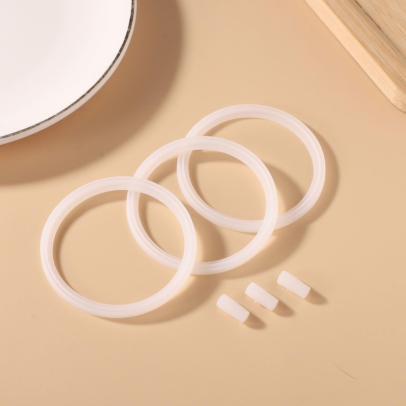 3pcs Food Jar Gaskets, Silicone Replacement O Ring with 3