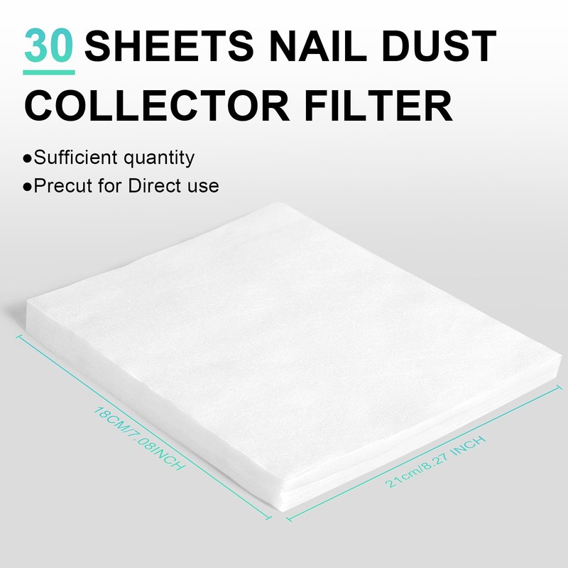 L'UGX Nail Dust Collector Professional for Nails with 30 Paper