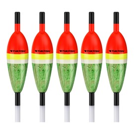 THKFISH Balsa Wood Fishing Floats Set, 5 Piece Slip Floats for Swimmers Fishing, Pike Float, Waggler Floats, Fishing Accessories Floats for Bass, Crappie, Bluegill, Panfish, Zander, 1.8/2.3/2.6 cm
