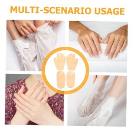 VICASKY Set Exfoliantes Manos y Pies Set Guantes Hidratantes Talón Calcetines Calcetines de Goma Calcetines de Talón Agrietado Calcetines de Silicona 