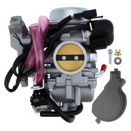 0470-843 Carburetor Fit for Arctic Cat 350 366 400 ATV Carb with Fuel Petcock Switch and Air Filter Replace 0470-737