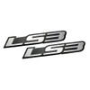 ERPART LS3 Embossed Silver on Black Real Aluminum Auto Emblem