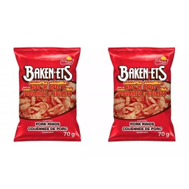 PepsiCo Baken-ets Hot & Spicy Pork Rinds, 70g/2.5oz bags (2 Pack)