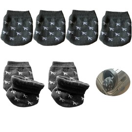DraCra 8 Pack Luggage Wheel Cover Socks Full Wrap Fabric Protector Universal Sleeve Case for Suitcase Prevents Floor Bed Dirt When Storing Travel Spinner Carry-on Bag