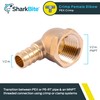 SharkBite 1/2 x 1/2 Inch FNPT Brass Crimp 90 Degree