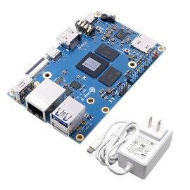 Orange Pi 5 4GB Rockchip RK3588S 8 Core 64 Bit Single Board Computer, 2.4GHz Frequency Open Source Development Board Mini PC Desktop Run Orange Pi OS, Android12, Debian11 (Pi 5 4GB+5V4A Type C Supply)