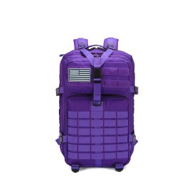 Unbranded 45L Military Tactical Backpack Large Army Men 3 Day Assault Pack Bugout Rucksack - Purple