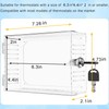 Universal Thermostat Lock Box with Key,Clear Large Thermostat Cover for