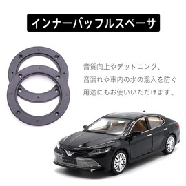 LIKENNY 4" Universal Inner Baffle 2 Pack Speaker Baffle Spacer Speaker Dampening Sound Quality Enhancement Black