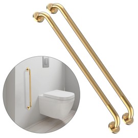 36 Inch Anti Slip Shower Grab Bar Gold, Munzong 2 Pack Bathroom Grab Bar, Knurled Bathroom Balance Bar,Safety Hand Rail Support Handicap Elderly Injury Senior Assist Bath Handle