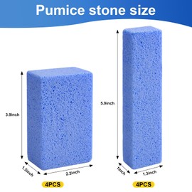 succulentlovers 8PCS Blue Pools Pumice Stone - Pool Cleaning Stone Cleaning Block, Swimming Pool Tile Cleaning Pumice Stone for Pool, Spa, Toilet & Stove Cleaning