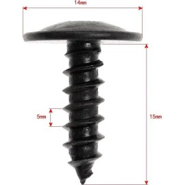 Mtsooning 10PCS Car Torx Screws, 16mm Universal Rivets Bolt, Wheel Arch Fasteners Metal