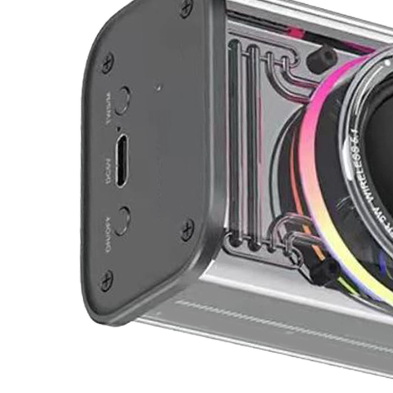 Bluetooth Speaker with Colorful Lights Loud Subwoofer Surround Sound Rechargeable