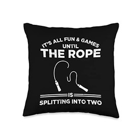 Rope Jumping For Skipping Rope Hopper Jump Rope Fitness HIIT Throw Pillow