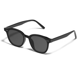 FEISEDY B1053 Men's Sunglasses, Boston, Korea, Sheer, UV Protection, Round, Popular, Fashion, Golf, Black
