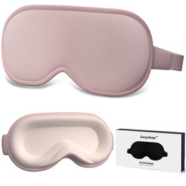 Easysleep Sleep Mask for Side Sleeper Women Men Eye Mask with 3D Contoured Cup Sleeping Mask for Light Blocking Soft Breathable Eye Cover Night Blindfold Mask with Adjustable Strap