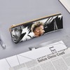 Neymar Pencil Case, Large Capacity, Multi-functional, Stylish, Leather, Leather Pen