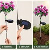 2-Pack Solar Azalea Flower Garden Lights, IP65 Waterproof Outdoor Decorative