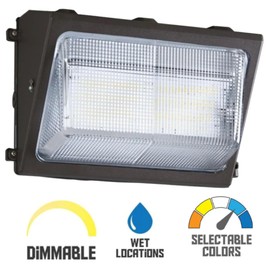 KastLite 120W LED Wallpack Exterior Wall Light with Photocell - Dimmable 15600 Lumen 3000K-5700K 400W HID Replacement - Waterproof Home & Commercial Dusk to Dawn LED Outdoor Light Fixture, 120/277V