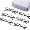 LUFF 6Pack Blue Light Blocking Reading Glasses Men Women-Ultra-Light Unbreakable
