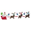 Impact Innovations Christmas Reusable Gel Window Clings, Santa's Sleigh with
