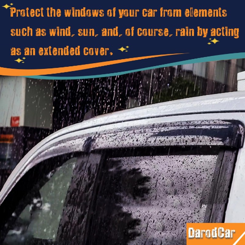 Side Car Window Visors Rain Guards for 2006-2012 Toyota RAV4