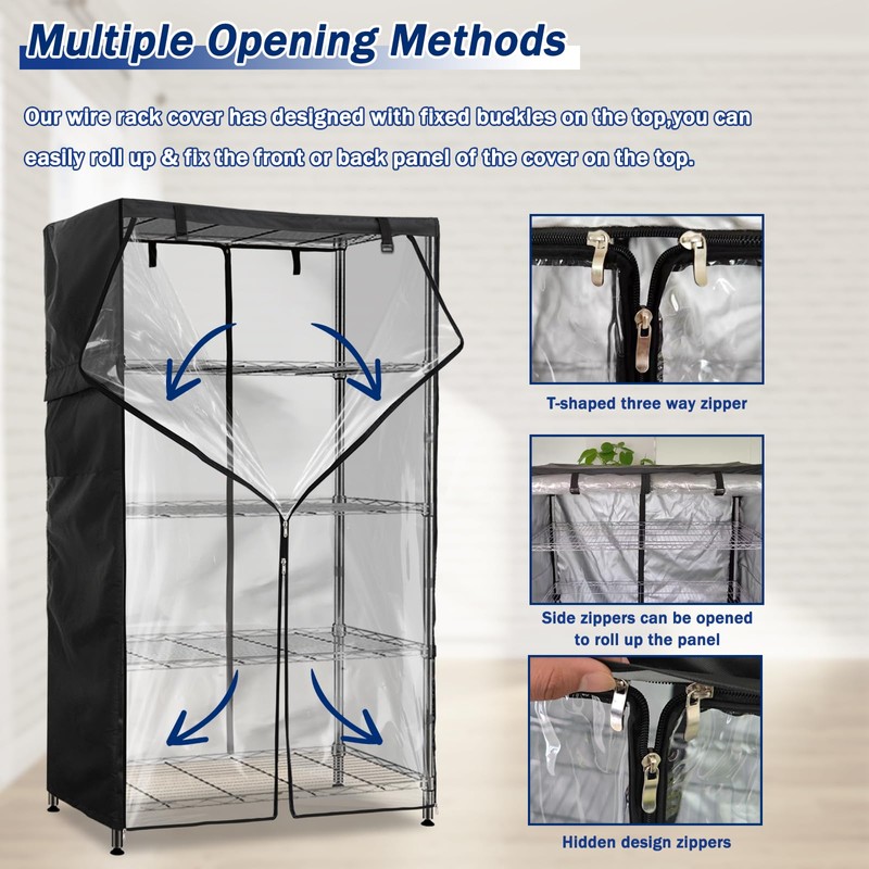 Exokugo Wire Shelf Cover,600D Heavy Duty 100% Waterproof Shelf Covers