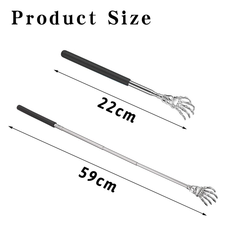 zoerbufan 2 PCS Back Scratcher Extendable, Stainless Steel Back Scratcher