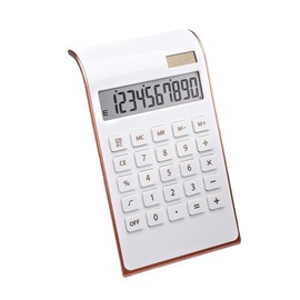 Leoyee Calculator, Ultra Thin and Elegant Tilt Design, Dual Power Desktop Calculator, Office/Home Electronics, Solar Energy, Tilt LCD Display, 10 Digits