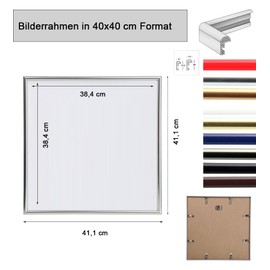 Ideal New Lifestyle Plastic picture frame, square: 20x20 cm, 30x30 cm, 40x40 cm, 50x50 cm, 40x40