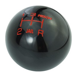 Temzzer Black Gear Knob Resin Stick Shift Handle Ball for Most Manual Automotive Vehicles