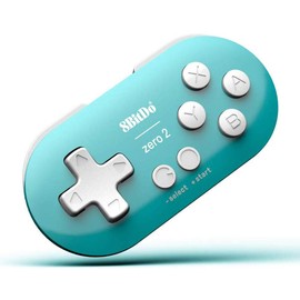8Bitdo 8Bitdo Zero 2 Mini Bluetooth Gamepad for Switch Windows Android MacOS Steam Raspberry Pi (Turquoise)