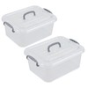 Haodehen 8 Quart Clear Plastic Storage Container with Latching Lid,