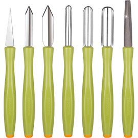 Tescoma 422010 Presto Carving Set di Utensili Decora Verdure, Acciaio Inossidabile, Verde/Arancio