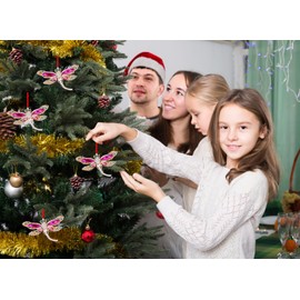 WhatSign Metal Dragonfly Ornaments for Christmas Tree Dragonfly Christmas Ornament Dragonfly Decorations Christmas Tree Ornament Dragonfly Ornament Christmas Decoration Dragonfly Gifts for Women Girls