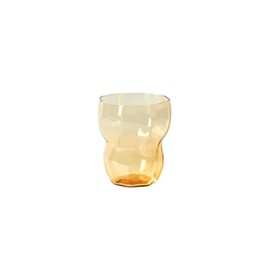 broste Copenhagen - Drinking glass, water glass, Limfjord, glass, colour: amber, (diameter x height) 8.2 x 9.2 cm